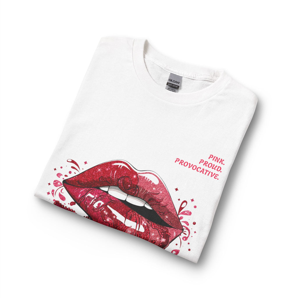 Dripping Red Lips Long Sleeve Tee – “Pink. Proud. Provocative.” Graphic Shirt